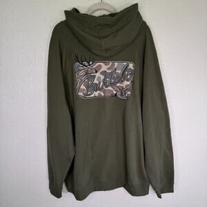 Burlebo Hoodie Mens 2XL Deer Duck Camo Graphic Pullover Outdoors Hunter NEW XXL